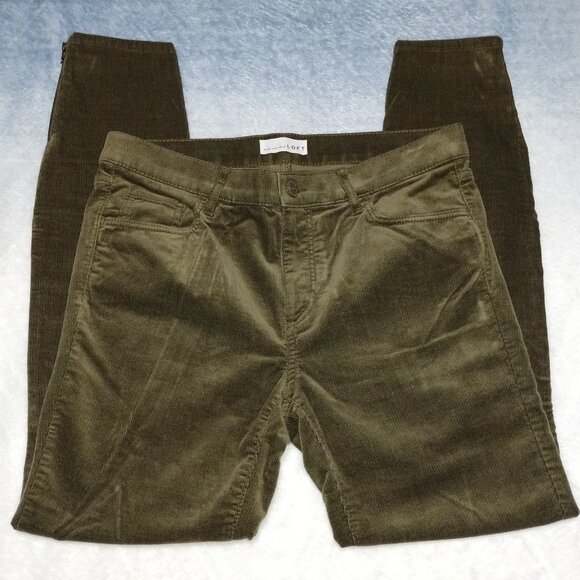 Women's Made and Loved Loft Green Corduroys Size 6/28. EUC. - Picture 2 of 8